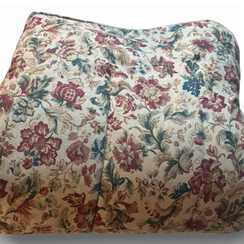 RALPH Lauren Highgate Woods FULL QUEEN COMFORTER Vtg FLORAL Neutral Rare